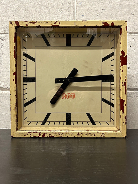 1950s Art Deco Style East German Clock Factory Clock By RFT