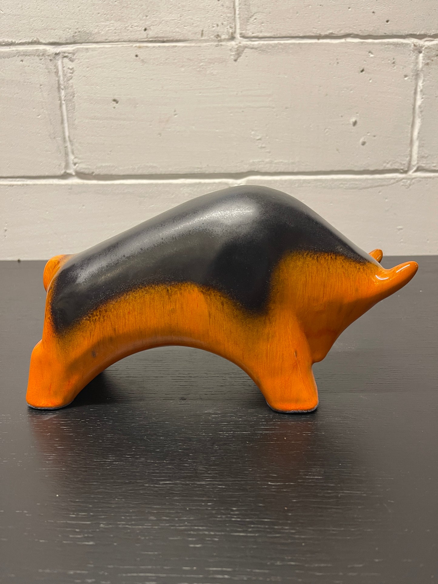 Otto Keramik Ceramic Bull West German Pottery Fat Lava