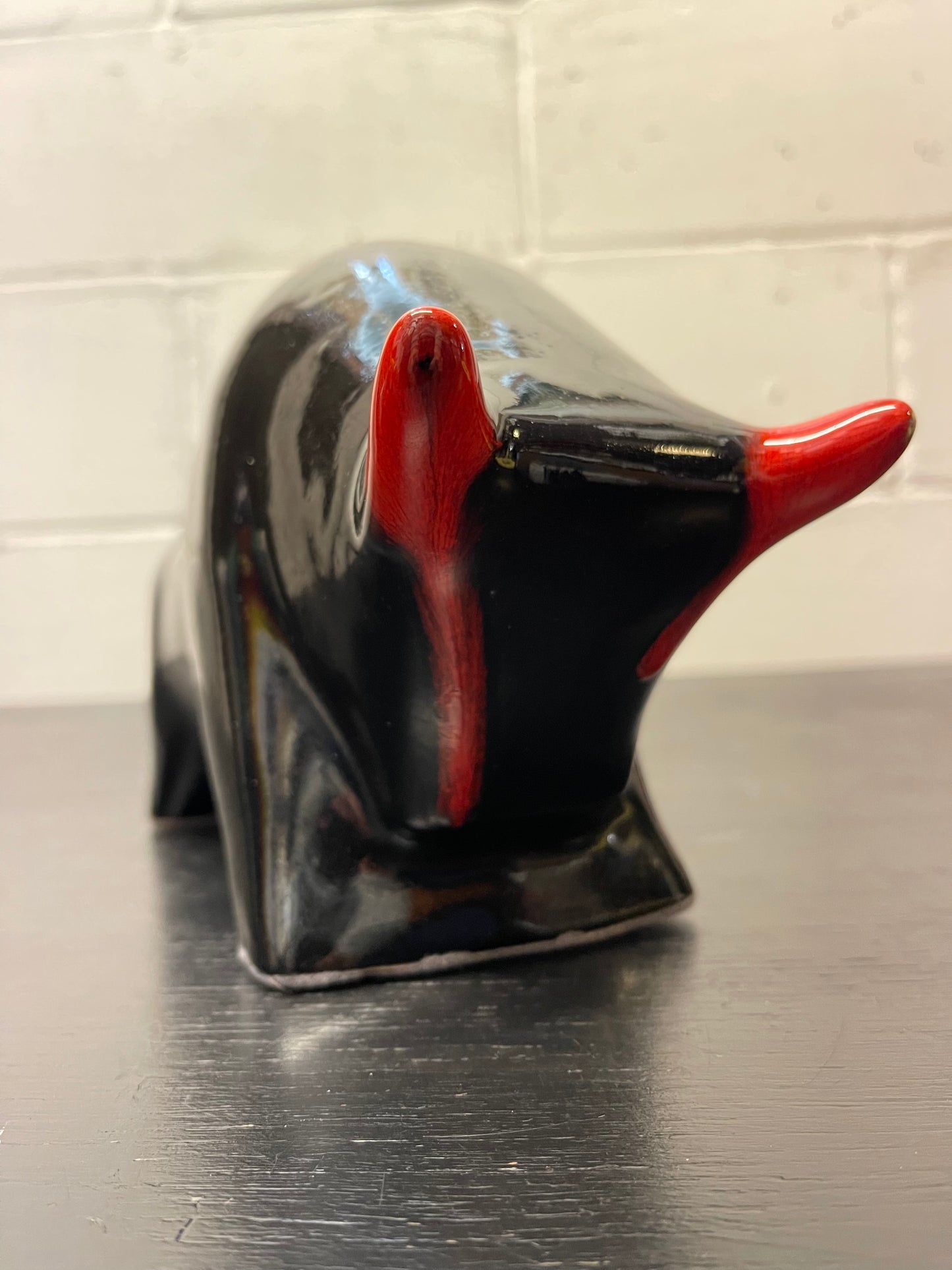 Otto Keramik Ceramic Bull West German Pottery Fat Lava