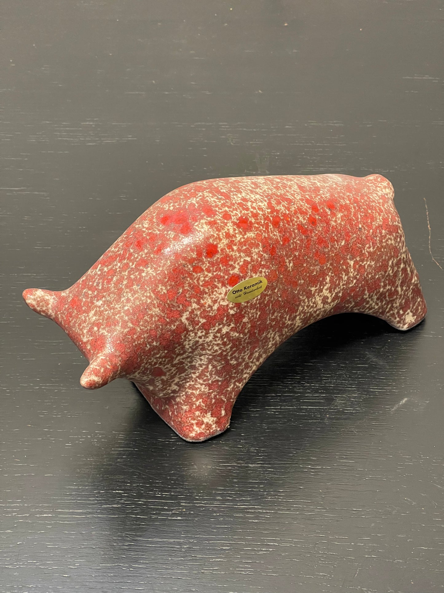 Otto Keramik Ceramic Bull West German Pottery Fat Lava