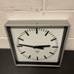 Czech Industrial 1960s Square Factory Clocks By Pragotron