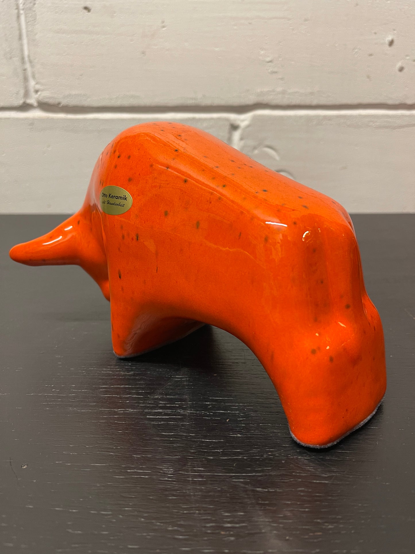 Otto Keramik Ceramic Bull West German Pottery Fat Lava