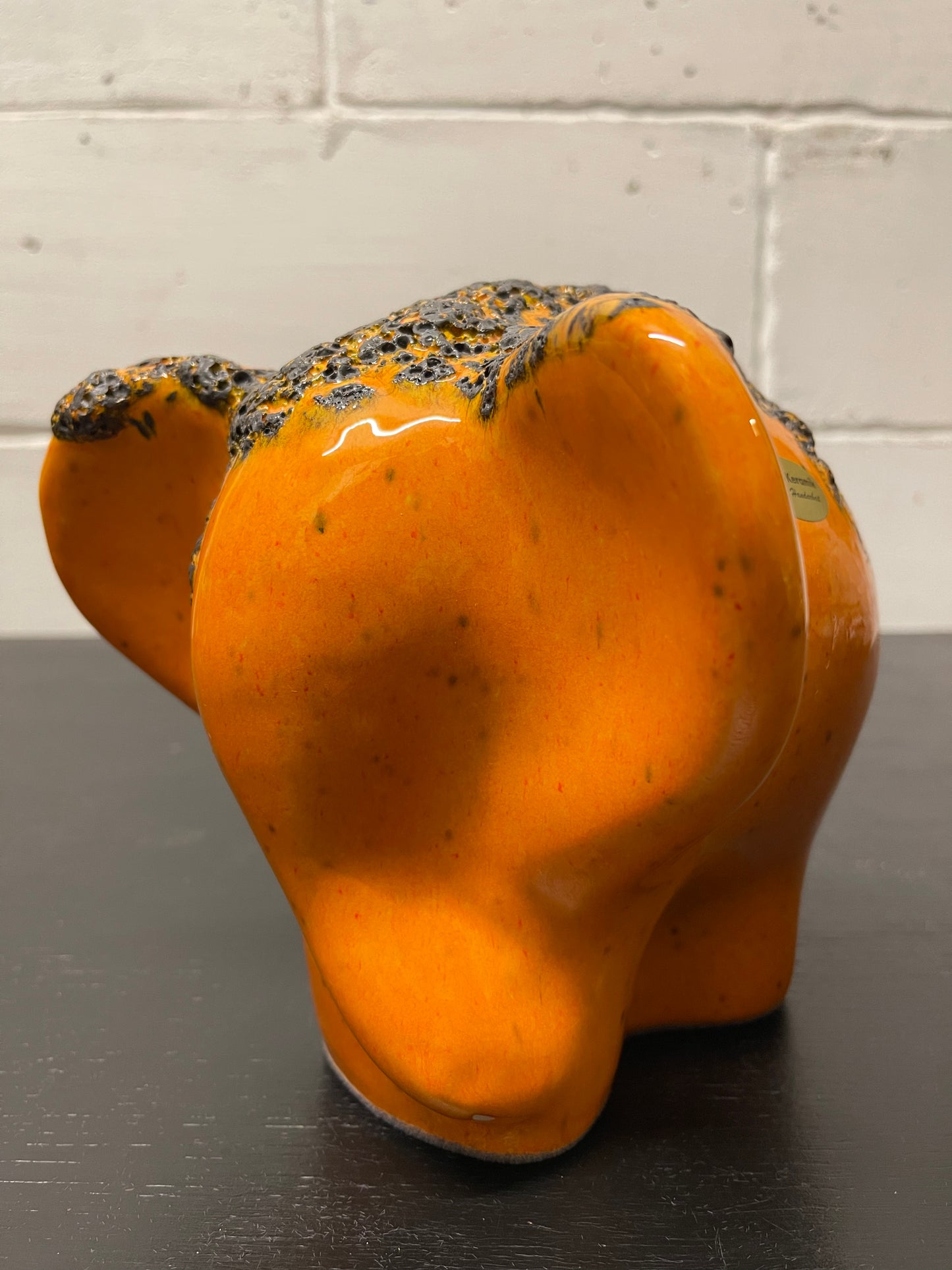 Otto Keramik Ceramic Elephant West German Pottery Fat Lava