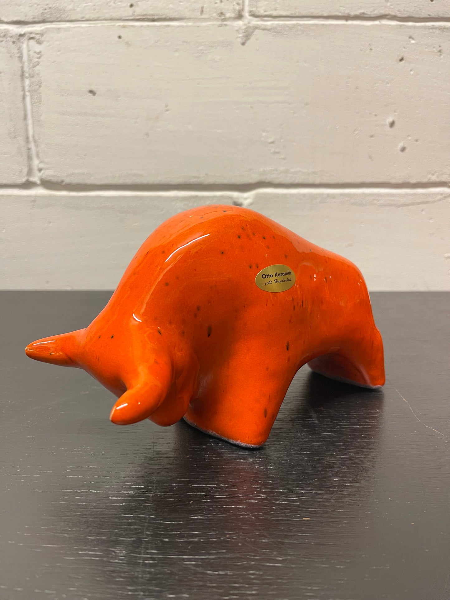 Otto Keramik Ceramic Bull West German Pottery Fat Lava