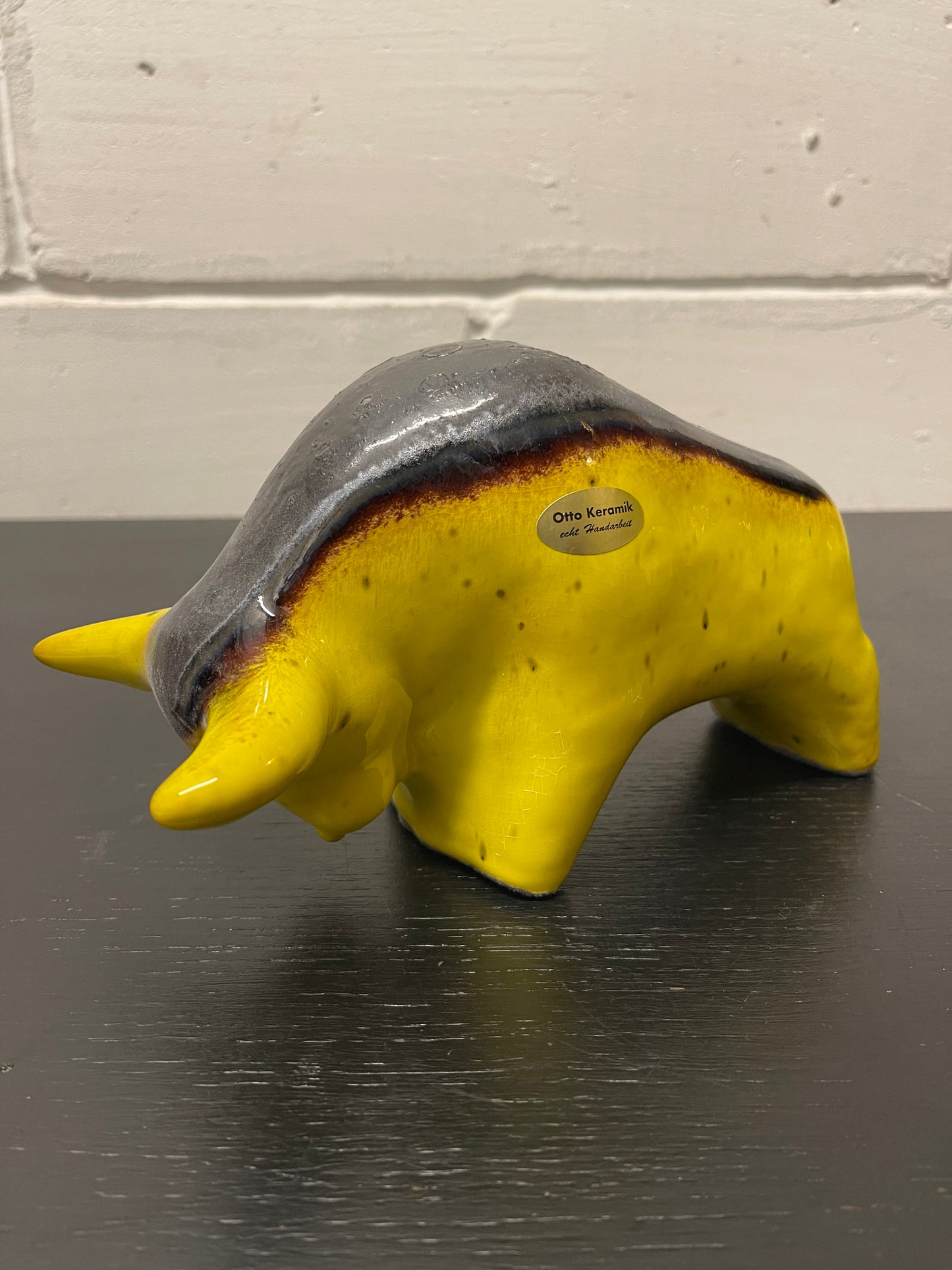 Otto Keramik Ceramic Bull West German Pottery Fat Lava