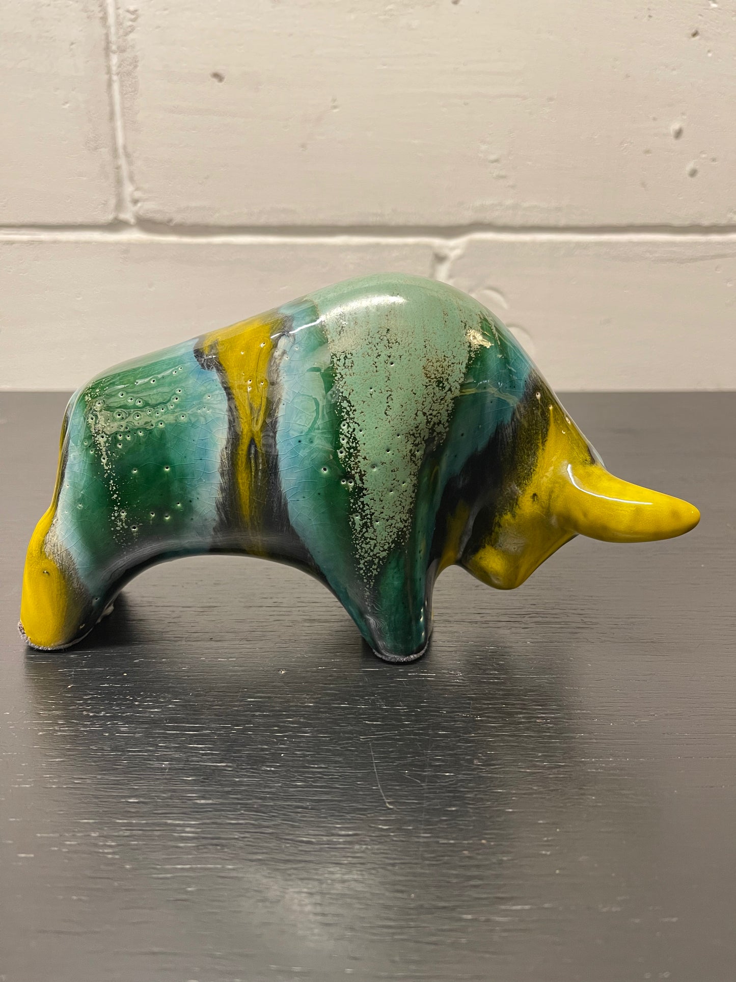Otto Keramik Ceramic Bull West German Pottery Fat Lava