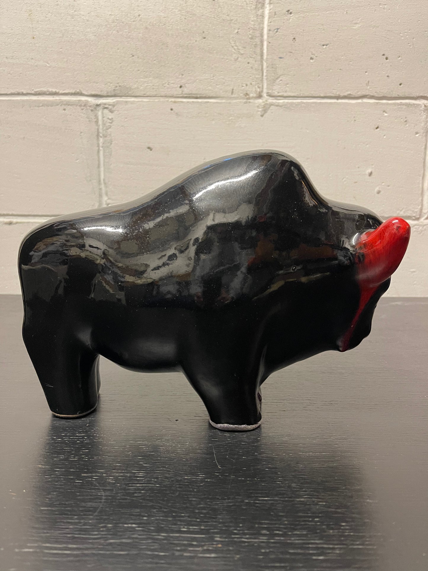 Otto Keramik Ceramic Bull West German Pottery Fat Lava