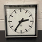 Czech Industrial 1960s Square Factory Clocks By Pragotron