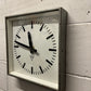 Czech Industrial 1960s Square Factory Clocks By Pragotron