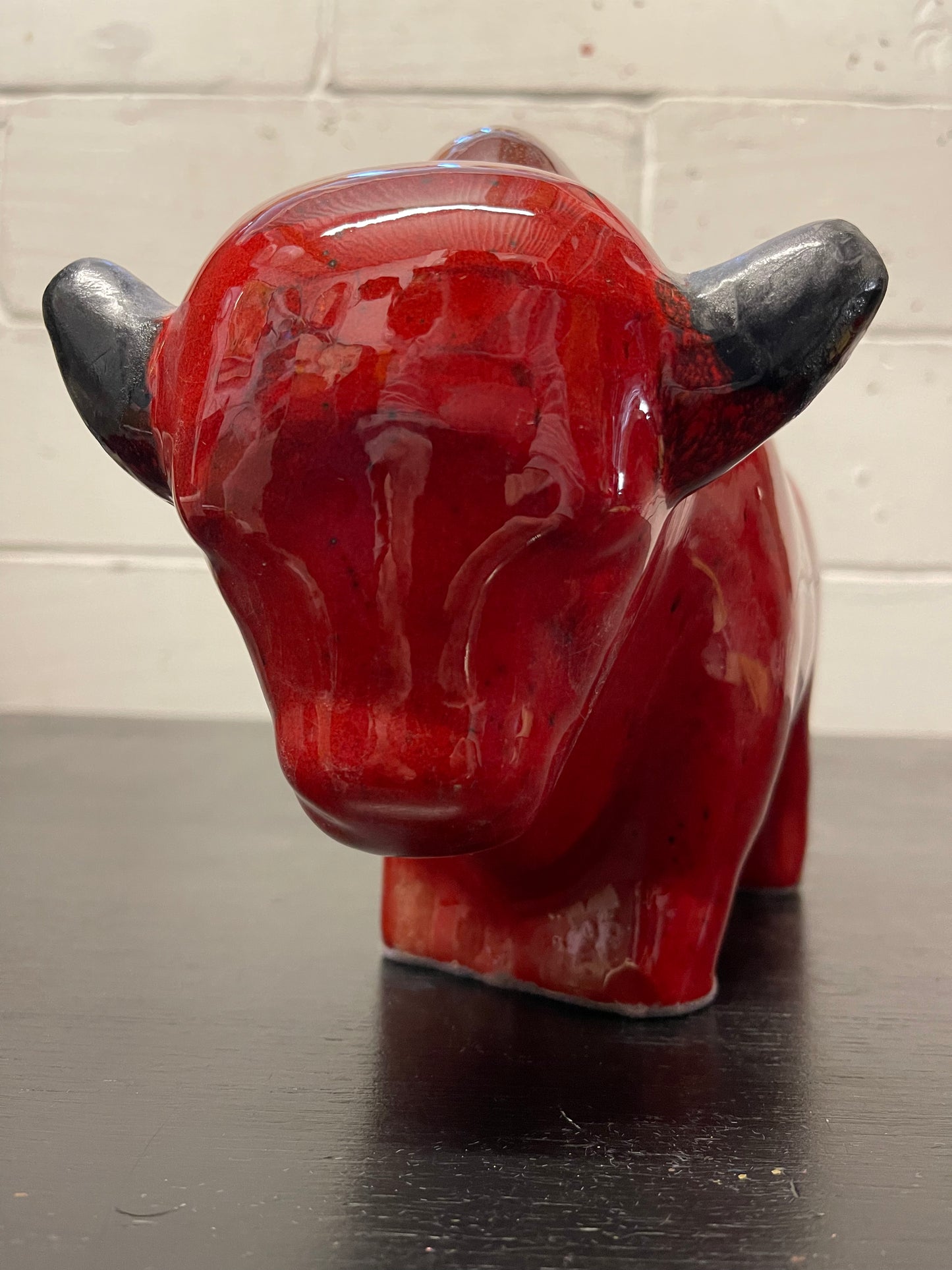Otto Keramik Ceramic Bull West German Pottery Fat Lava