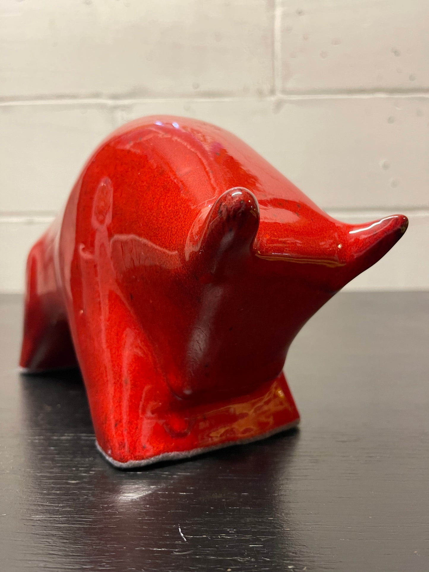 Otto Keramik Ceramic Bull West German Pottery Fat Lava
