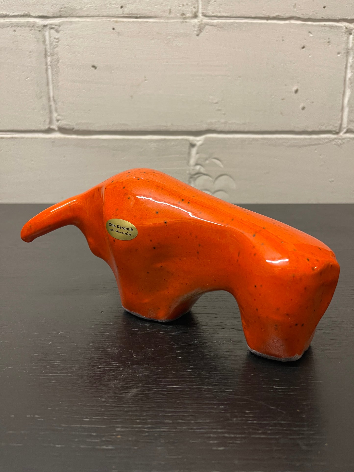 Otto Keramik Ceramic Bull West German Pottery Fat Lava