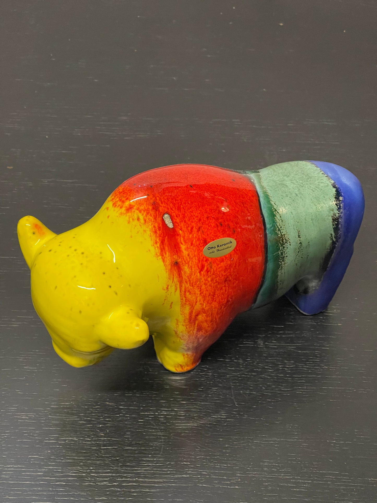Otto Keramik Ceramic Bull West German Pottery Fat Lava