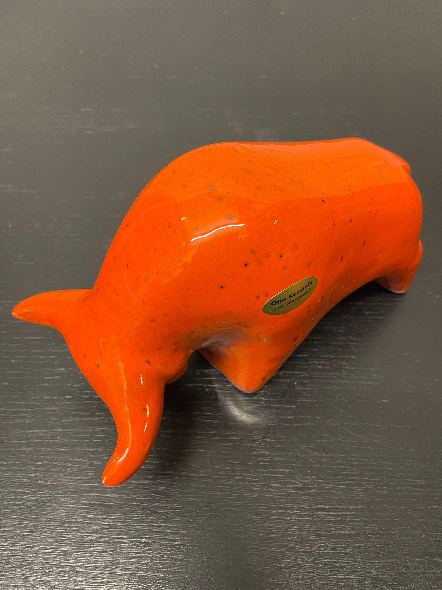 Otto Keramik Ceramic Bull West German Pottery Fat Lava