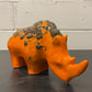 Exclusive Otto Keramik Ceramic Rhino West German Pottery Fat Lava