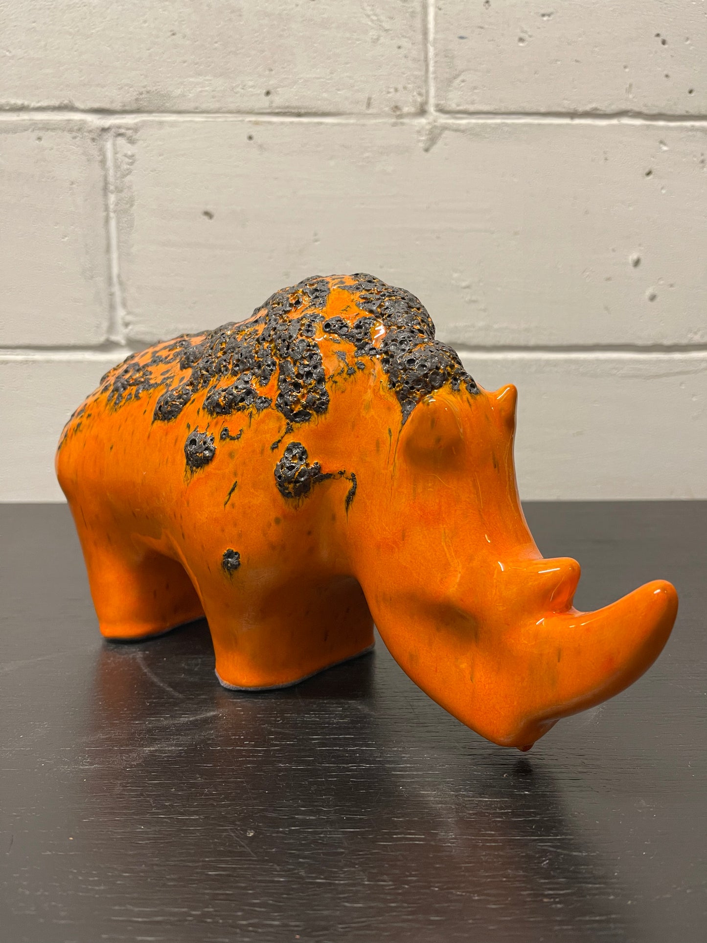 Exclusive Otto Keramik Ceramic Rhino West German Pottery Fat Lava