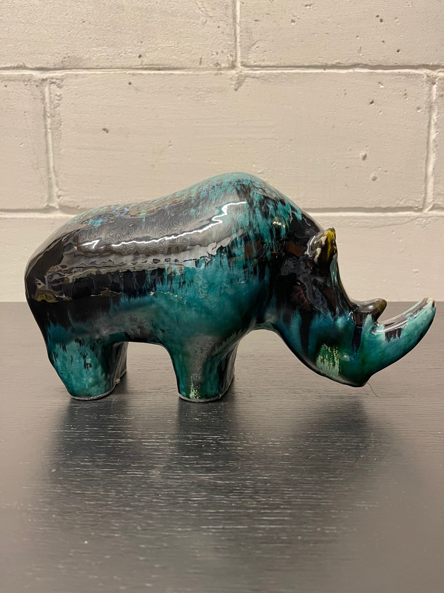 Exclusive Otto Keramik Ceramic Rhino West German Pottery Fat Lava