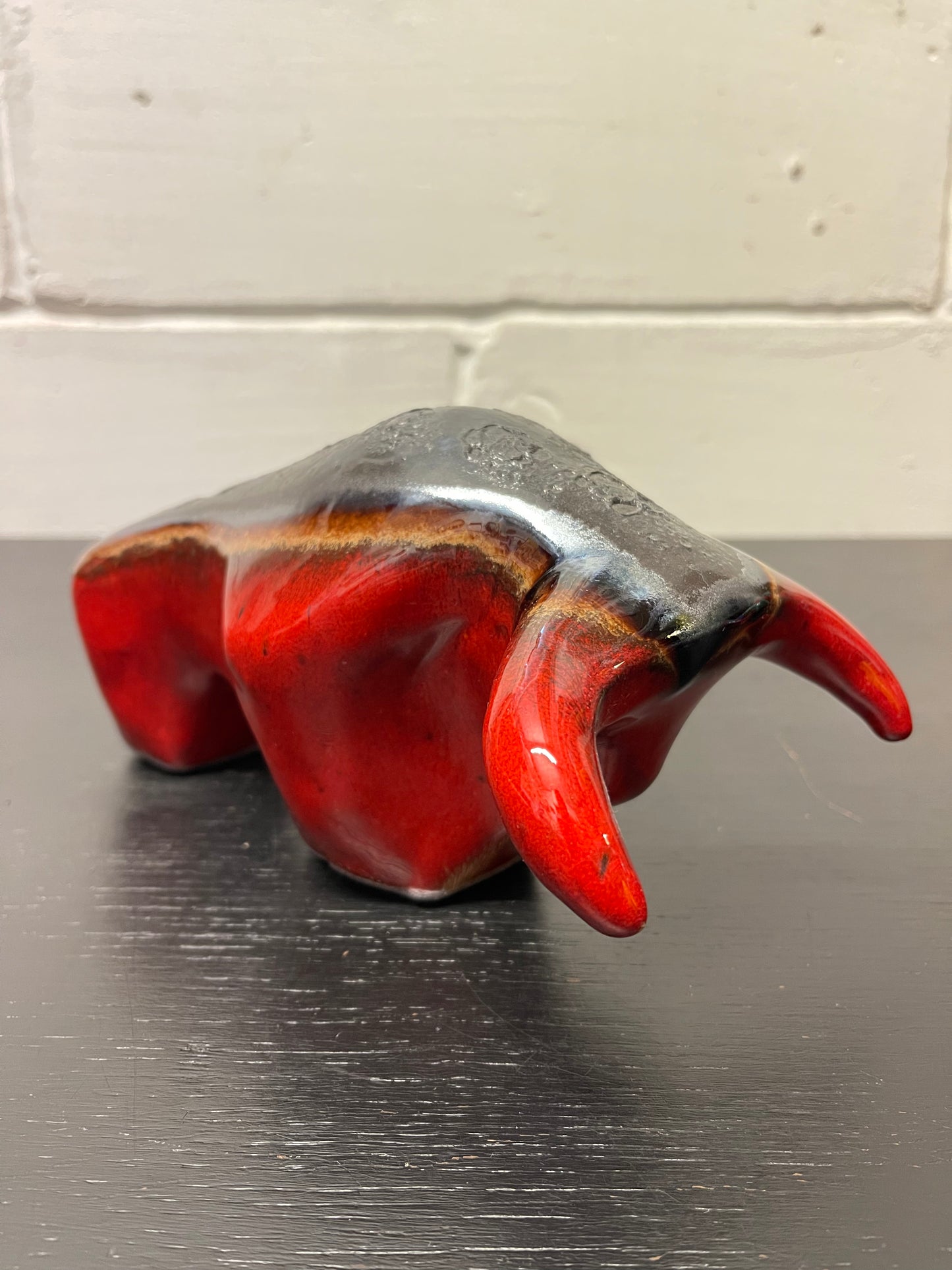 Otto Keramik Ceramic Bull West German Pottery Fat Lava