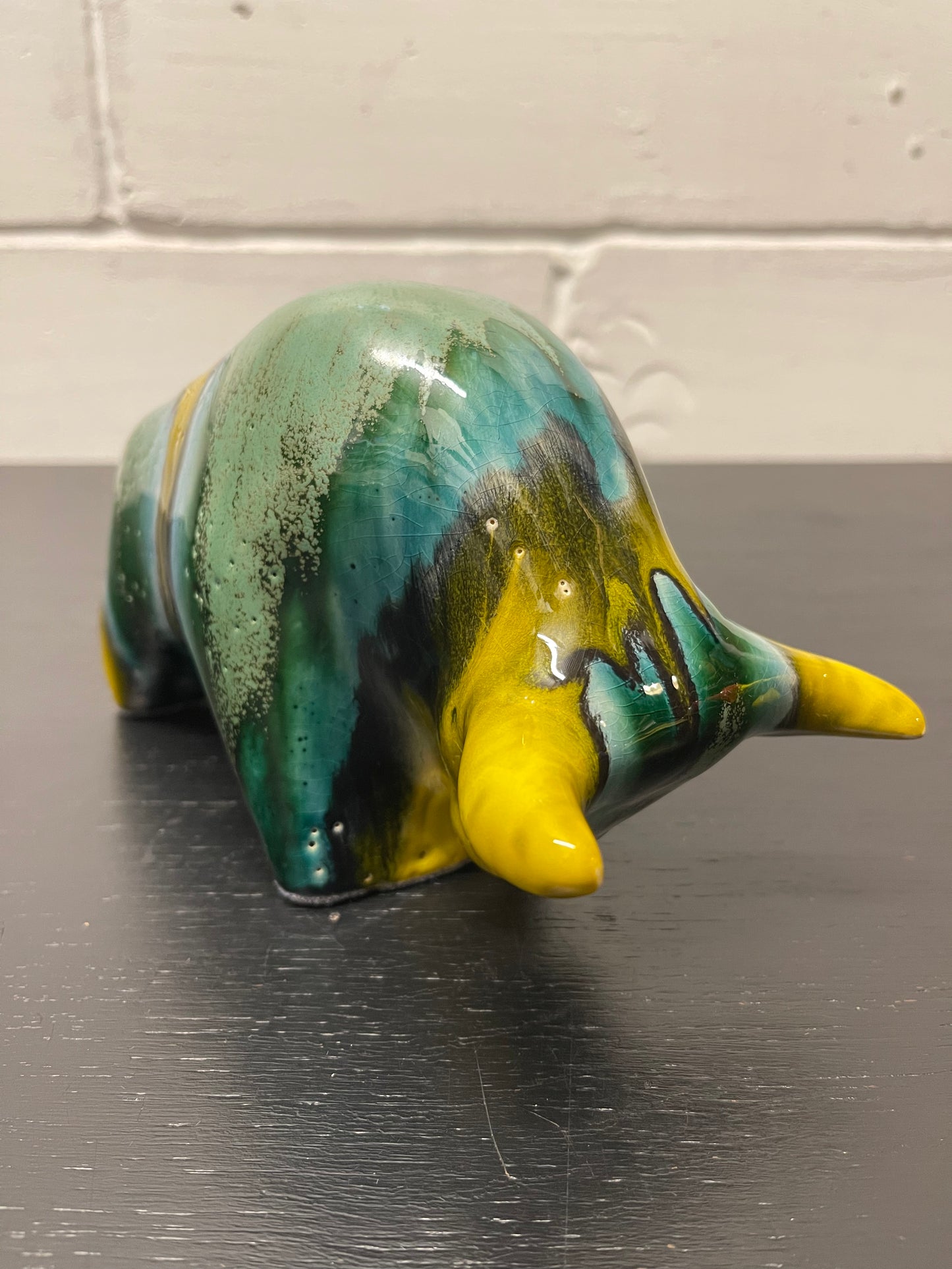 Otto Keramik Ceramic Bull West German Pottery Fat Lava