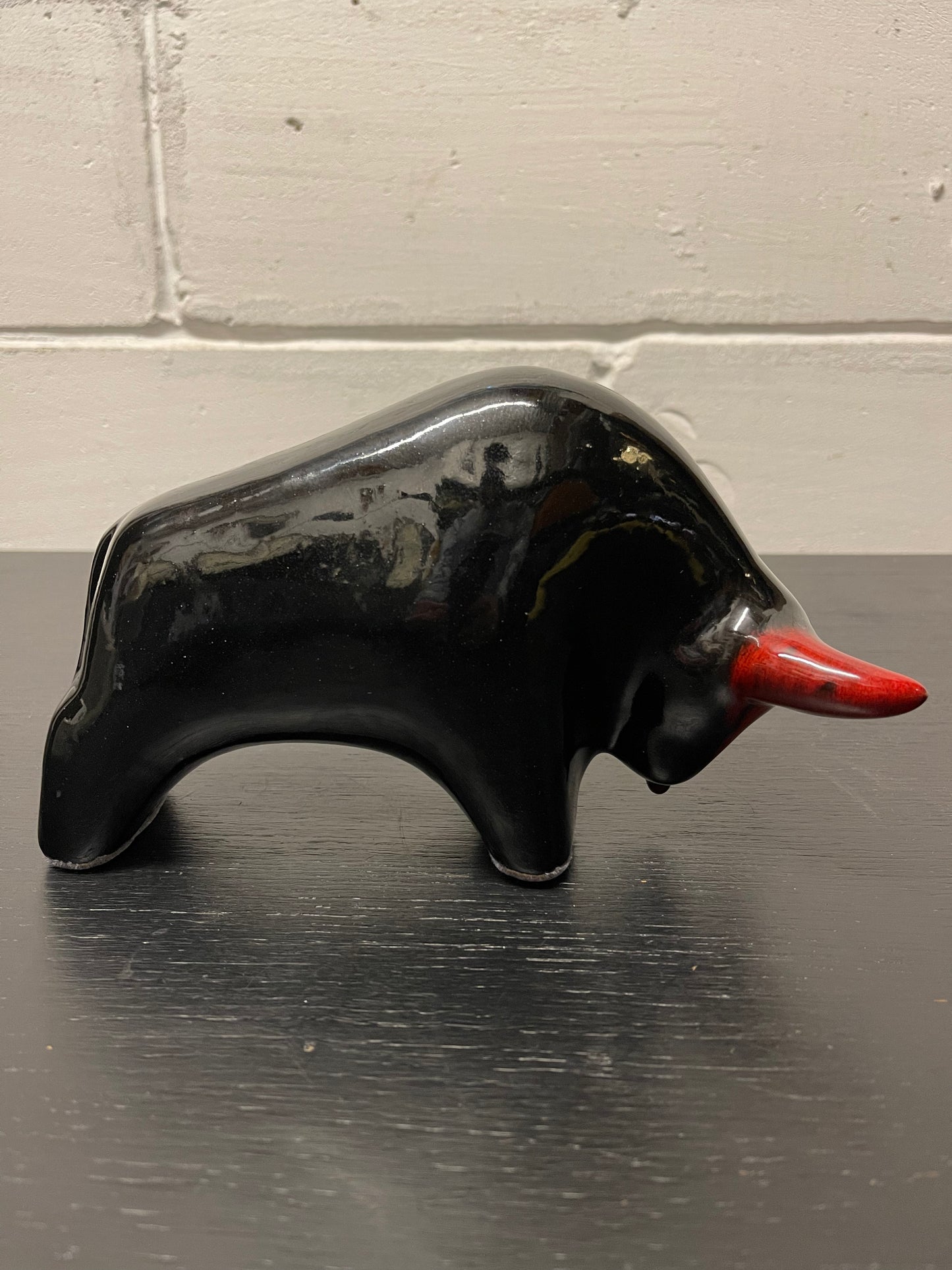 Otto Keramik Ceramic Bull West German Pottery Fat Lava