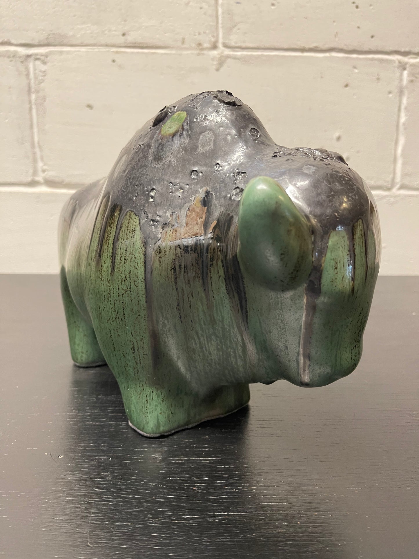 Otto Keramik Ceramic Bull West German Pottery Fat Lava
