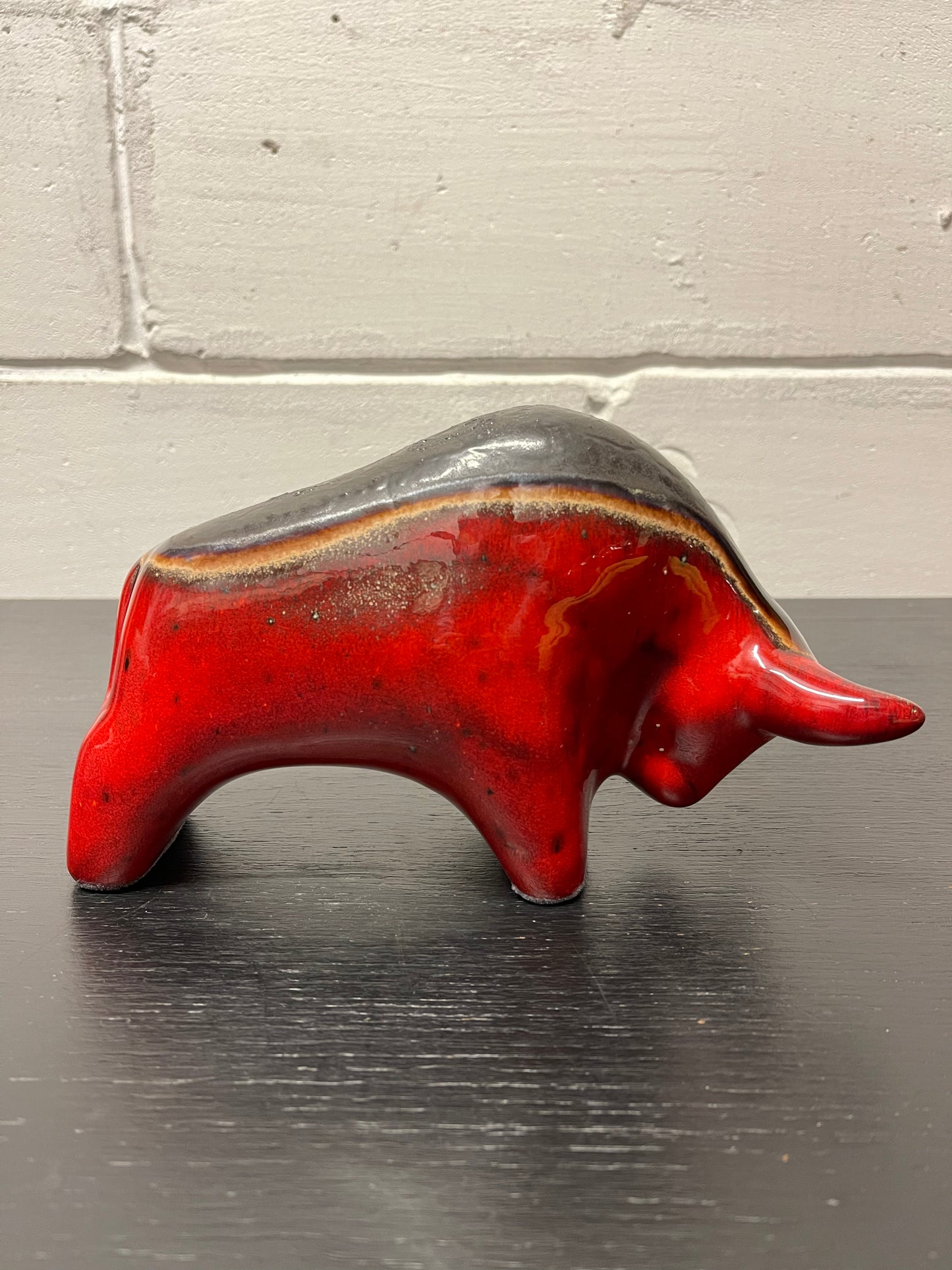 Otto Keramik Ceramic Bull West German Pottery Fat Lava