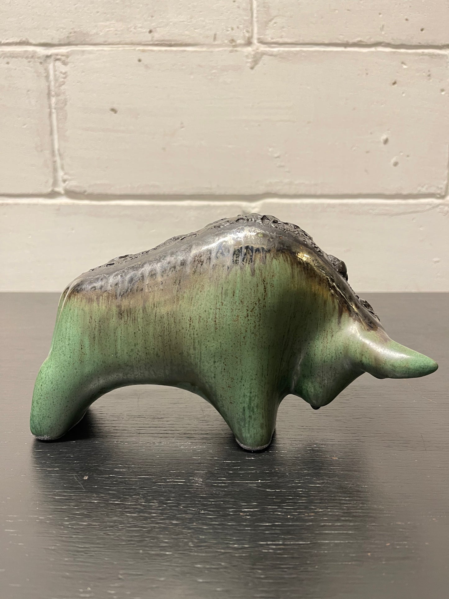 Otto Keramik Ceramic Bull West German Pottery Fat Lava