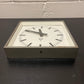 Czech Industrial 1960s Square Factory Clocks By Pragotron