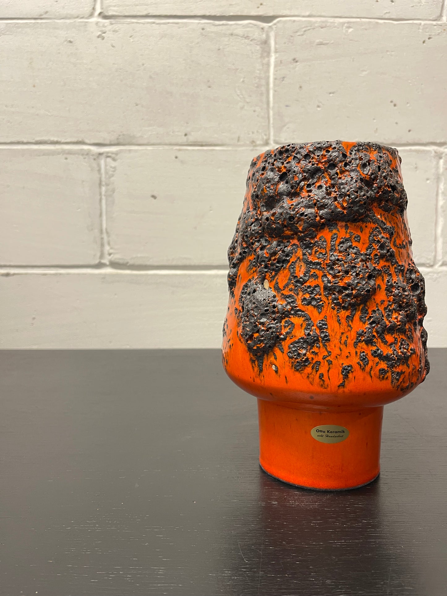 Otto Keramik Ceramic Fat Lava Vase West German Pottery