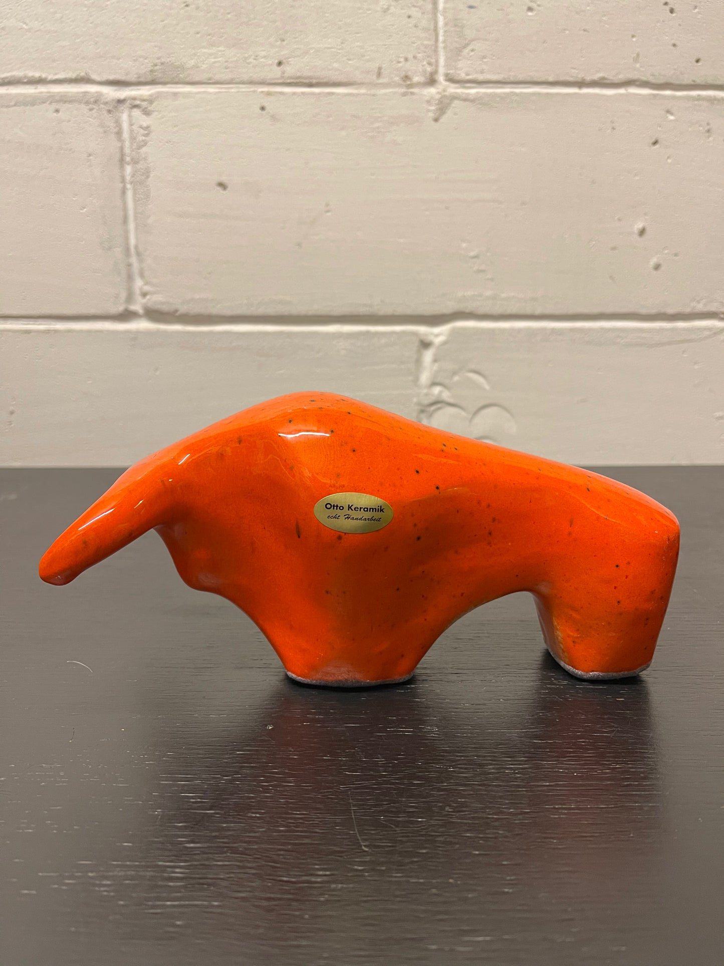 Otto Keramik Ceramic Bull West German Pottery Fat Lava