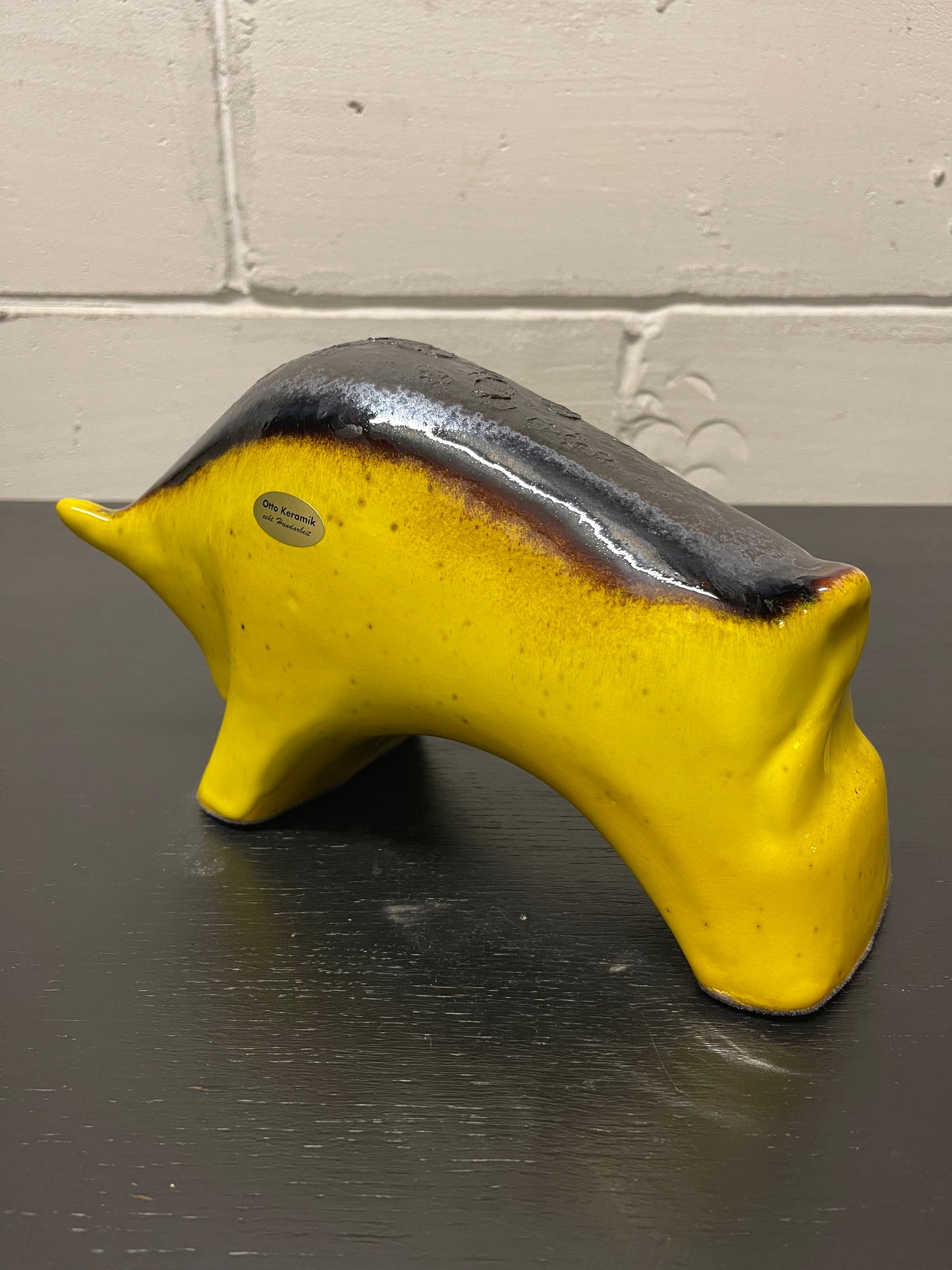 Otto Keramik Ceramic Bull West German Pottery Fat Lava