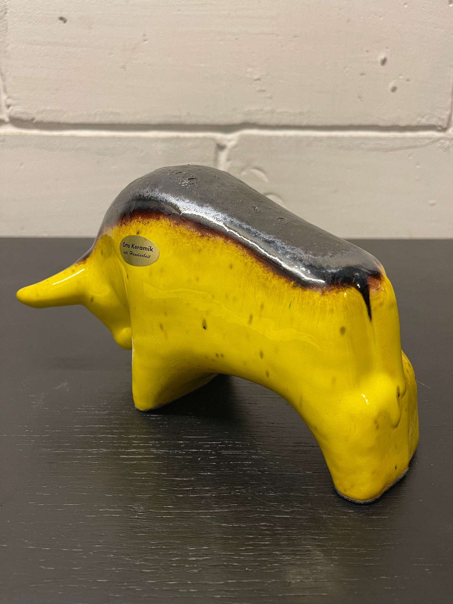Otto Keramik Ceramic Bull West German Pottery Fat Lava