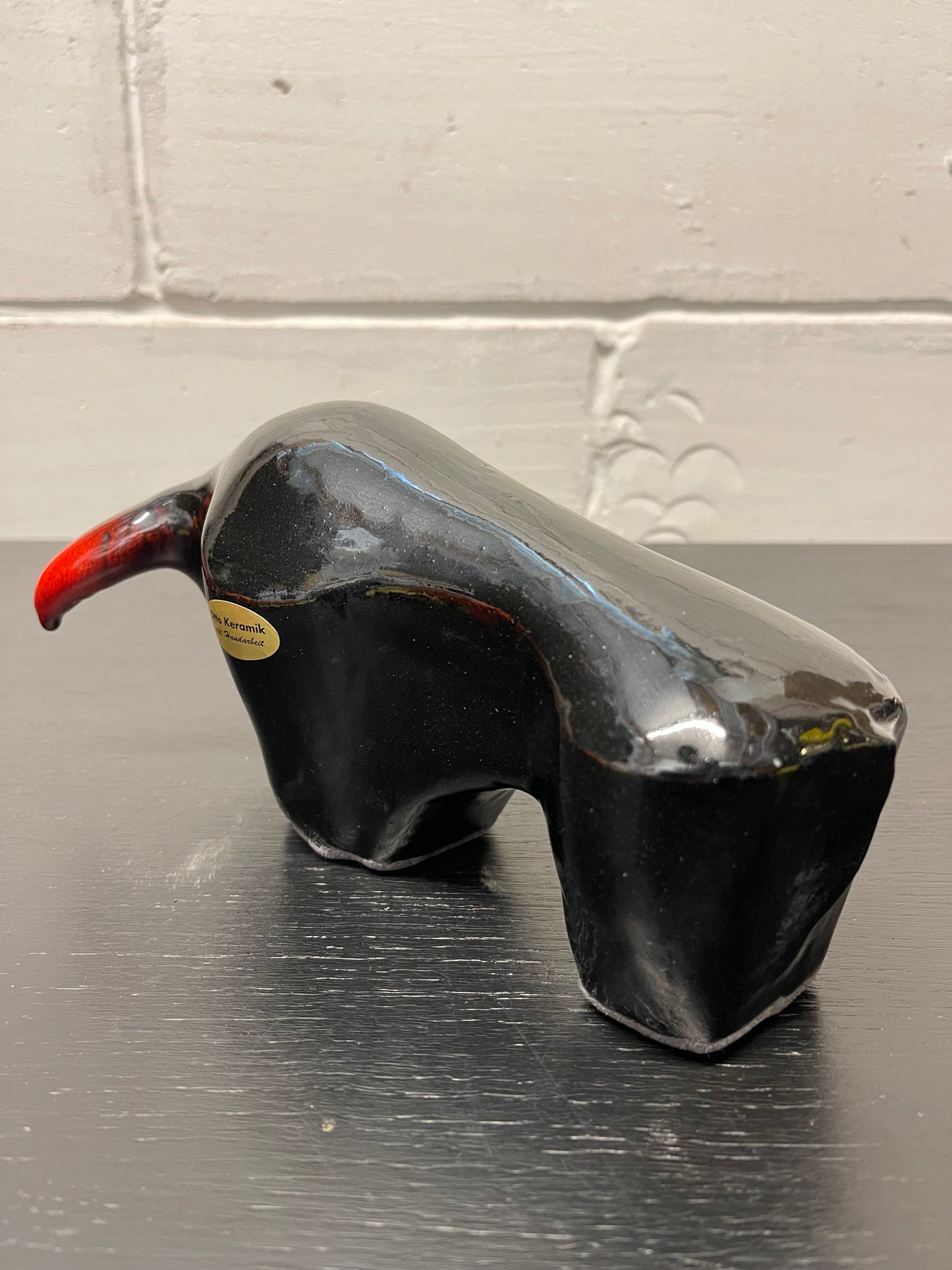 Otto Keramik Ceramic Bull West German Pottery Fat Lava